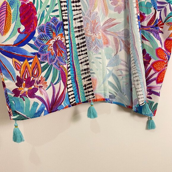 *La Blanca Tropics Of Tropez Kimono Swim Cover Up One Size - Picture 5 of 12